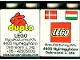 Lot ID: 388563998  Part No: 31110pb041  Name: Duplo, Brick 2 x 2 x 2 with Lego Logo, Duplo Logo, Danish and Hungarian Flag Pattern - Lego Factory Hungary Promotional (Version with Postal Address)