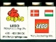 Part No: 31110pb042  Name: Duplo, Brick 2 x 2 x 2 with Lego Logo, Duplo Logo, Danish and Hungarian Flag Pattern-Lego Factory Hungary Promotional (Version without Postal Address)