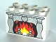 Part No: 31111pb039  Name: Duplo, Brick 2 x 4 x 2 with Fireplace with Heart Pattern