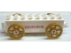 Part No: 31174c03pb01  Name: Duplo Car Base 2 x 8 x 1 1/2 with Large Copper Spoked Wheels with Hearts and Crowns Pattern on Both Sides (Stickers) - Set 4828