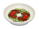 Part No: 31333pb08  Name: Duplo Utensil Dish 3 x 3 with Steamed Red Crabs and Lime Slices on Lettuce Leaves Pattern