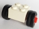 Part No: 3137c02assy1  Name: Brick, Modified 2 x 2 with Red Wheels for Dually Tire with Black Tires Smooth Small Dually (3137c02 / 7b)