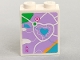 Part No: 3245cpb061  Name: Brick 1 x 2 x 2 with Inside Stud Holder with Lavender Map Heartlake City Pattern (Sticker) - Set 41013