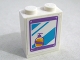 Part No: 3245cpb062  Name: Brick 1 x 2 x 2 with Inside Stud Holder with Mirror and Soap Bottle Pattern (Sticker) - Set 41109