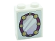 Part No: 3245cpb190  Name: Brick 1 x 2 x 2 with Inside Stud Holder with Mirror and Lights Pattern (Sticker) - Set 41685