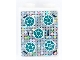 Part No: 3245cpb240  Name: Brick 1 x 2 x 2 with Inside Stud Holder with 5 Dark Turquoise Hexagonal Gems on Silver Holographic Glitter Background Pattern (Sticker) - Set 41255