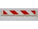 Part No: 32524pb005L  Name: Technic, Liftarm Thick 1 x 7 with Red and White Danger Stripes Pattern Model Left Side (Sticker) - Set 8198