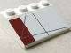 Part No: 3297pb039R  Name: Slope 33 3 x 4 with Dark Red Rectangle Pattern Model Right Side (Sticker) - Set 10215