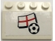 Part No: 3297pb055  Name: Slope 33 3 x 4 with Flag of England and Soccer Ball on White Background Pattern (Sticker) - Set 3405