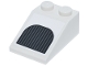 Part No: 3298pb093  Name: Slope 33 3 x 2 with Black and Dark Bluish Gray Vertical Grille Pattern (Sticker) - Set 75419