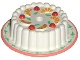 Part No: 33013pb01  Name: Cake with Red Cherries and Orange Wedges Pattern