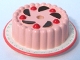 Part No: 33013pb02  Name: Cake with Red Cherries, Chocolate Wedges and Pink Frosting Pattern