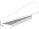Lego part: Wedge 5 x 1 x 1 1/3 with 4 x 1 Base Left