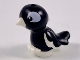 Part No: 35074pb04  Name: Bird, Friends / Elves, Feet Joined with Black Body and Black and White Eyes Pattern