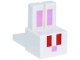 Part No: 35525pb06  Name: Creature Head Pixelated with Long Ears with Bright Pink Auricles and Nose and Red Eyes Pattern (Minecraft Albino Rabbit)
