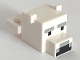 Part No: 35528pb01  Name: Creature Head Pixelated Polar Bear with Face Pattern (Minecraft Polar Bear)