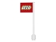 Part No: 3596pb02  Name: Flag on Flagpole, Straight with Red Lego Pattern