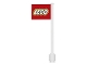 Part No: 3596pb02s  Name: Flag on Flagpole, Straight with LEGO Logo Pattern (Stickers)