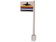 Part No: 3596pb08  Name: Flag on Flagpole, Straight with Classic Airport Logo Pattern on Both Sides (Stickers) - Set 6396
