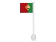 Part No: 3596pb10  Name: Flag on Flagpole, Straight with Portugal Pattern (Stickers)