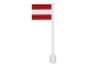 Part No: 3596pb14  Name: Flag on Flagpole, Straight with Austria Pattern (Stickers)