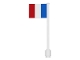 Part No: 3596pb17  Name: Flag on Flagpole, Straight with France Pattern (Stickers)