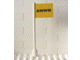 Lot ID: 102370020  Part No: 3596pb20  Name: Flag on Flagpole, Straight with 'ANWB' on Yellow Background Pattern (Sticker) - Set 1590-2