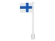Part No: 3596pb26  Name: Flag on Flagpole, Straight with Finland Pattern (Stickers)