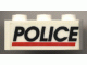 Lot ID: 256790510  Part No: 3622pb005  Name: Brick 1 x 3 with Black 'POLICE' Red Line Pattern (Sticker) - Set 6483