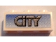 Part No: 3622pb032  Name: Brick 1 x 3 with Gray 'CITY' On Blue Background Pattern (Sticker) - Set 8404