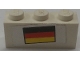 Part No: 3622pb113  Name: Brick 1 x 3 with German Flag Pattern (Sticker) - Set 3310