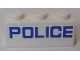 Part No: 3622pb120  Name: Brick 1 x 3 with Blue 'POLICE' Pattern (Sticker) - Set 60048