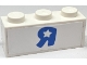 Part No: 3622pb136  Name: Brick 1 x 3 with Blue Letter R Backwards with White Star (Toys "R" Us Logo) Pattern on Both Sides (Stickers) - Set 40144