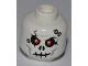 Part No: 3626bpb0523  Name: Minifigure, Head Skull Cracked with Holes Pattern - Blocked Open Stud