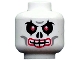 Part No: 3626bpb0525  Name: Minifigure, Head Skull Evil with Red Eyes and Red Lips Pattern - Blocked Open Stud