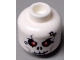 Part No: 3626cpb0523  Name: Minifigure, Head Skull Cracked with Holes Pattern - Hollow Stud