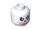 Part No: 3626cpb0525  Name: Minifigure, Head Skull Evil with Red Eyes and Red Lips Pattern - Hollow Stud