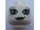 Part No: 3626cpb0550  Name: Minifigure, Head Female SW Aurra Sing, Large Green Eyes and Gray Lips Pattern - Hollow Stud