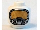 Part No: 3626cpb1271  Name: Minifigure, Head Space Mask with Gold Face Port Pattern (Space Batman) - Hollow Stud