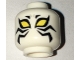 Part No: 3626cpb1659  Name: Minifigure, Head Alien with Large Yellow Eyes and Black Zigzag Stripes on Cheeks Pattern - Hollow Stud