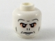 Part No: 3626cpb2184  Name: Minifigure, Head Alien with Black Eyebrows and Nose Slits, Dark Bluish Gray Contours, and Light Nougat Eye Shadow Pattern (HP Voldemort) - Hollow Stud