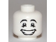 Part No: 3626pb0453  Name: Minifigure, Head Mime Happy Face, Black Eyes with White Pupils Pattern
