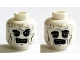 Part No: 3626pb1385  Name: Minifigure, Head Dual Sided Alien Gray Crazing, Sunken Eyes, Bared Teeth / Raised Left Eyebrow Open Mouth Pattern (Bizarro)