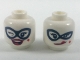 Part No: 3626pb1975  Name: Minifigure, Head Dual Sided Female, Black Eye Mask, Red Lips and Diamond Beauty Mark, Wink / Licking Lips Pattern