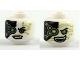 Part No: 3626pb2043  Name: Minifigure, Head Alien with Red Left Eye, Cybernetic Implants, Green Eye and Fangs on Back Pattern