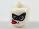 Part No: 3626pb2093  Name: Minifigure, Head Alien Female with Black Domino Mask, Red Tongue Sticking Out Pattern