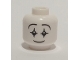 Part No: 3626pb2325  Name: Minifigure, Head Mime Smiling Face, Black Star Eyes with White Pupils Pattern (BAM)