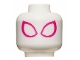 Part No: 3626pb2347  Name: Minifigure, Head Large Magenta Eye Outlines Pattern