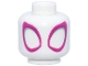 Part No: 3626pb2944  Name: Minifigure, Head Large Magenta Eyes with Light Bluish Gray Shadow Pattern