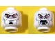 Part No: 3626pb3255  Name: Minifigure, Head Dual Sided Alien Black Eyebrows and Soul Patch, Red Eyes, Light Bluish Gray Eye Shadow and Lines, Smirk / Angry with Fangs Pattern